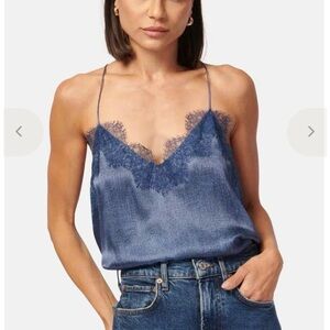 Cami NYC Navy Lace Trim Camisole